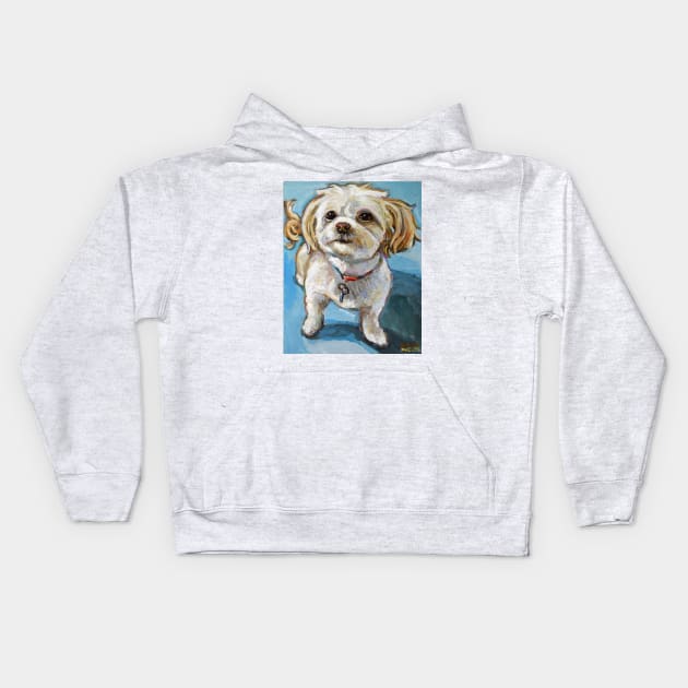 Murphy the Chi Poo Kids Hoodie by RobertPhelpsArt